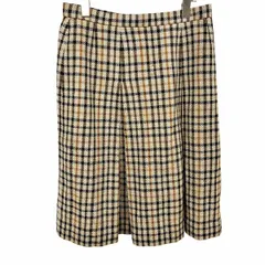 【中古】[印象AB] ダックス イングランド DAKS ENGLAND スカート チェック ウール×ナイロン(裏地：キュプラ100%) 72-96 ブラウン 茶×黒×白 レディース
