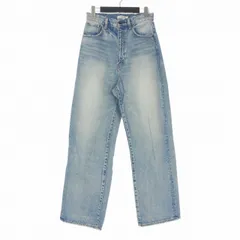 ブラック バイ マウジー BLACK by moussy ワイドダメージデニムパンツ ジーンズ 26 インディゴ 010CAS11-5120-1