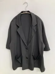 テーラードジャケット One Size ブラック 無地 ミドル丈 フードなし シングル