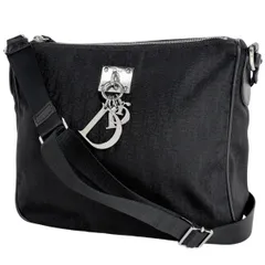クリスチャンディオール Christian Dior トロッター柄 ショルダーバッグ ナイロン ブラック レディース 【中古】