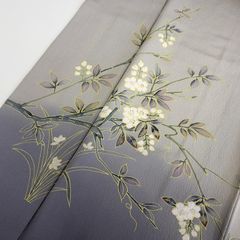 D756 訪問着 蔦の葉 手描き 正絹 着物 単衣 未使用極美品 - メルカリ