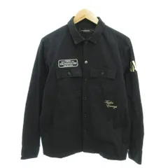 ジャックローズ Jackrose へリンボーンミリタリーシャツジャケット 長袖 ワッペン 刺繍 3 黒 ブラック /YJ ■GY66のサムネイル