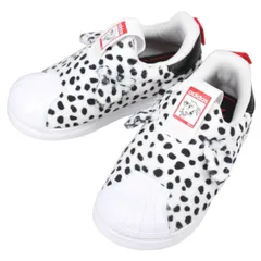 タグ付き ジュニア キッズ アディダス オリジナルス×ディズニー 101匹わんちゃん SST 360 maw61フットウェア スニーカー スリッポン ホワイト コアブラック レッド