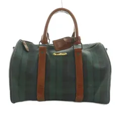 ポロ ラルフローレン POLO RALPH LAUREN ボストンバッグ トートバッグ チェック柄 緑 茶 /MI ■ECD001