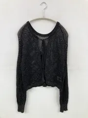 GORGE ジョージ カーディガン/ボレロ F ブラック ナイロン ニット 無地 ショート丈 長袖