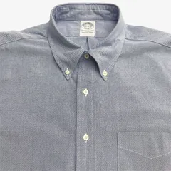 【16 1/2-32/33】Brooks Brothers（ブルックスブラザーズ）346 ポロカラーBD（ボタンダウン）シャツ ブルー / Slim Fit / Supima Cotton 100% ポケット付 メンズL相当