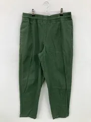 NAVY ネイビー チノパンツ S グリーン コットン 無地 スタンダード テーパード レギュラー ウエストゴム・紐