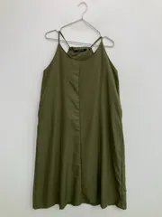 Lugnoncure ルノンキュール ワンピース フリー カーキ 無地 袖なし ひざ丈 フレア