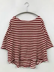 E hyphen world gallery イーハイフンワールドギャラリー Tシャツ/カットソー F レッド ボーダー柄 半端袖 ボートネック