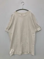 Champion チャンピオン Tシャツ/カットソー L アイボリー 無地 ワンポイント ブランドロゴ 半袖 ミドル丈 クルーネック(丸首)
