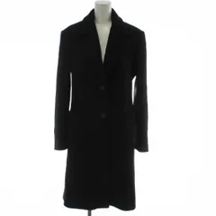 ザラ ZARA チェスターコート ウール EUR M 黒 ブラック 無地 ノッチドラペル 長袖 /GG ■MA