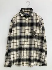 Polo Ralph Lauren ポロラルフローレン シャツ/ブラウス M アイボリー コットン チェック柄 刺繍 ミドル丈 長袖 レギュラーカラー