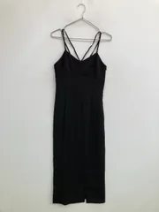 MERCURYDUO マーキュリーデュオ ワンピース S ブラック 無地 ロング・マキシ丈 タイト