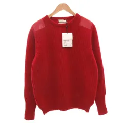 マッキントッシュ MACKINTOSH タグ付き SLAM JAM Military Knit セーター リブニット 長袖 シリコンプリント ウール L 赤 レッド /FFのサムネイル