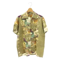 オクラ OKURA 虎×鷹プリントシャツ オリーブ 紫 パープル /SS ■OSのサムネイル