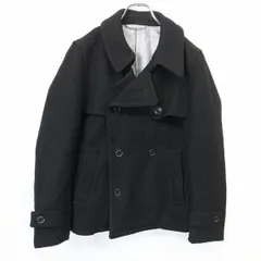 【中古】[印象B] JUNMEN ジュンメン ピーコート / Pコート / ハーフコート / アウター メンズ S ブラック 黒 ウール×ナイロン 内ポケット×２ 裏地付き ボタン留め 長袖のサムネイル