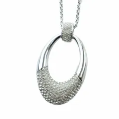 スワロフスキー SWAROVSKI ネックレス オーバル ラインストーン ■GY18