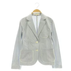 マッキントッシュフィロソフィー MACKINTOSH PHILOSOPHY ストライプ コットン ジャケット 38. 青 ブルー 白 ホワイト /AQ ■OSのサムネイル