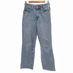 ザラ ZARA デニムパンツ ジーンズ カットオフ ハイライズ 34 ライトブルー /UO