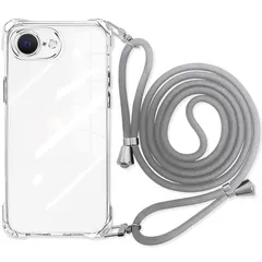 【新品】 danliangqifei iPhone 17e/16e 用の ケース クリア 肩掛け斜めかけ 首掛け縄掛け アイフォン17e スマホケース ショルダー 透明 バンパーカバー 耐衝撃 ワイヤレス充電対応 斜めがけ 縄掛け 長さ調整可能 薄型 落下防止