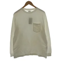 シオタ CIOTA スビンコットン 度詰め吊り天竺ポケット付きロンT Tシャツ カットソー 長袖 5 白 ホワイト CSLM-105M /AN41のサムネイル