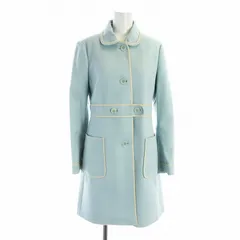 レッド ヴァレンティノ RED VALENTINO ミドルコート ステンカラー ベルト付き ロゴ 長袖 ダブル 総裏地 38 S 水色 青 ブルー ■GY18 /MQのサムネイル