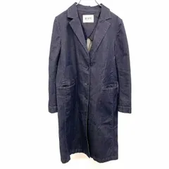 【中古】[印象AB] ROPE' ロペ チェスターコート レディース 36 ネイビー 紺 綿×ポリウレタン 若干薄手 デニム 裏地無し 無地 3つボタン留め 長袖のサムネイル