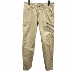 【中古】[印象AB] kissmark キスマーク パンツ メンズ 76 ベージュ ポリ×ナイロン ジップフライ トップボタンはドットボタン ゴルフ ストレート うっすらと同色の迷彩柄 スカル刺繍 ドクロ 英字刺繍のサムネイル