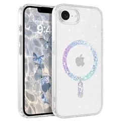 【新品】 Telaso iphone 17e/16e用 ケース magsafe対応 キラキラ 可愛い ワイヤレス充電 防滑 透明 薄型 衝撃吸収 ソフト 黄ばみ防止 いphone17e ケース マグセーフ対応 カワイイ 手触りが良い 傷防止 ストラップホール付