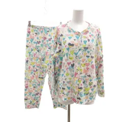 ツモリチサト TSUMORI CHISATO SLEEP パジャマ セットアップ ルームウエア 総柄 ハート M 白 ホワイト /MGのサムネイル