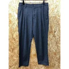 【中古】[印象BC] HARE ハレ メンズ Sサイズ チャコールグレー ウール×レーヨン×ポリウレタン パンツ 1タック テーパード ウエストにゴムと紐 無地のサムネイル