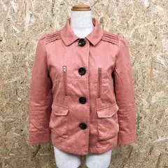 【中古】[印象B] MINIMUM MINIMUM ミニマムミニマム レディース 2 ベイクドピンク 薄手 ジャケット 裏地付き ボタン留め パフスリーブ 長袖のサムネイル