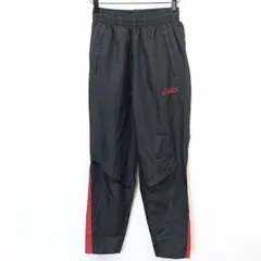 【中古】[印象AB] asics アシックス テーパードパンツ メンズ S ブラックなど 黒 ポリ100% 薄手 裾ジップ 前身頃膝までメッシュ裏地のサムネイル