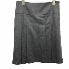 【新品/訳アリ】[印象NB] LINK IT ALL リンクイットオール タックスカート レディース 40 杢グレー 毛×シルク×ポリウレタン サイドファスナー 無地 裏地付きのサムネイル