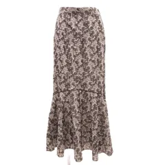 センスオブプレイス バイ アーバンリサーチ Sense of Place by Urban Research タグ付き アートフラワーマーメイドスカート ロング フレア 花がら 総柄 F 黒 ブラック 白 ホワイト AA24-25B009 /JS ■GY58