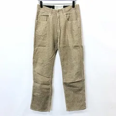 【中古】[印象B] JOHNBULL ジョンブル パンツ メンズ 28 ブラウン系 茶系 綿100% リネン風の生地感 平織り ジップフライ ストレート 無地のサムネイル