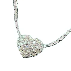 スワロフスキー SWAROVSKI ハートモチーフネックレス ペンダント ラインストーン アクセサリー シルバーカラー