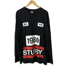 ステューシー STUSSY Tシャツ 長袖 総柄 リンクスロゴ XL ブラック