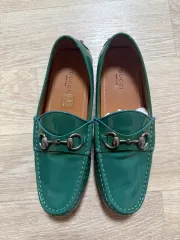 新品 GUCCI ホースビット ローファー エナメル グリーン 36 1/2