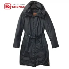 MONCLER モンクレール ダウンコート ロゴ ベルト付き ポリエステル ブラック