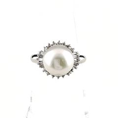 美品】浜幸パール 3連あこやパールリング 15号 - メルカリ