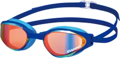 スワンズ SWANS スイミング レーシングクッション付き スイミングゴーグル ミラータイプ SR-81MPAF メンズ レディース 水泳 競泳 プール スイマー 水中メガネ 雲り止め 日本製  SR81MPAF NASHD ネイビー×シャドー
