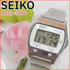 電池新品】希少 セイコー A021-5000 腕時計 デジタル アラーム 稼働品 
