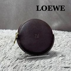 LOEWE ロエベ アナグラム レザー コインケース 小銭入れ ダークブラウン