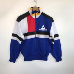 le coq sportif パターンデザインジップアップジャージ メンズ M ブルー×レッド×ホワイト 3412202604060015
