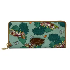 サマンサタバサプチチョイス 長財布美品  ライトグリーン×グリーン×マルチ ラウンドファスナー/白雪姫/Disneyコラボ