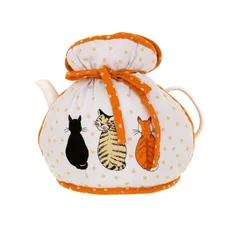 【新入荷正規品】アルスター ウィーバーズ マフティーコージー キャッツ イン ウェイティング Cats In Waiting 猫 ティーポットカバー オレンジのサムネイル