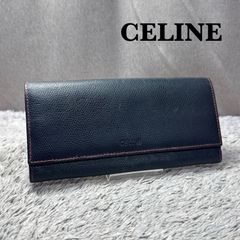 オールドセリーヌ トリオンフ/マカダム 型押し 長財布 エナメル クロコ