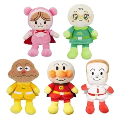 セガトイズ(SEGA TOYS) アンパンマン プリちぃビーンズS Plus 5体 ぬいぐるみ セット アンパンマン しょくぱんまん カレーパンマン メロンパンナ あかちゃんまん