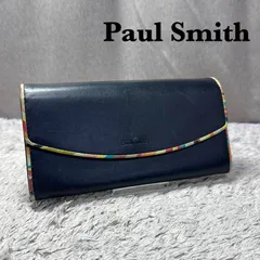 Paul Smith ポールスミス レザー 長財布 縁マルチカラー ブラック
